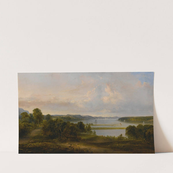 View On The Hudson Near Tivoli (1847) by Thomas Doughty