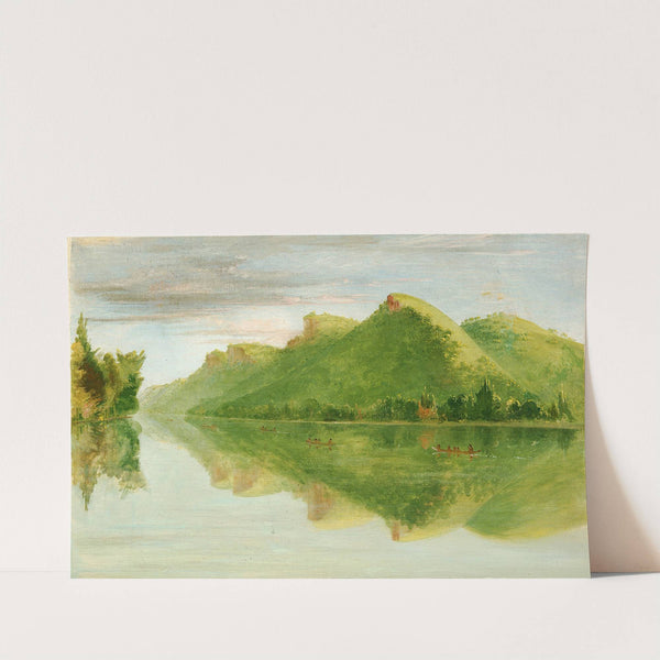View On The Upper Mississippi, Beautiful Prairie Bluffs by George Catlin