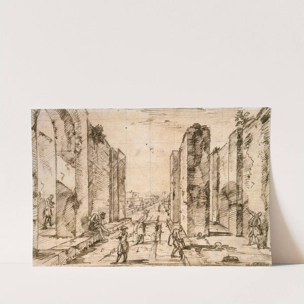 View through the Herculaneum Gate, Pompeii by Giovanni Battista Piranesi