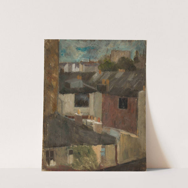 View through the window of a workroom by Tadeusz Makowski