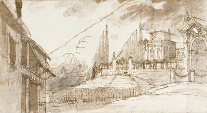 View with Villa and Building at Left (1743 - 1784)