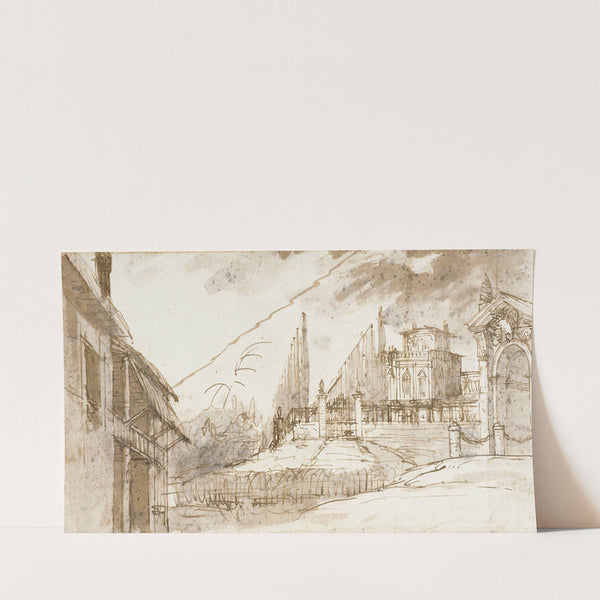 View with Villa and Building at Left (1743 - 1784) by Domenico Fossati