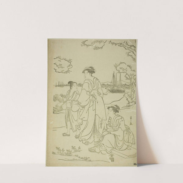 Viewing Cherry Blossoms at Goten Hill II (c. 1787) by Chōbunsai Eishi