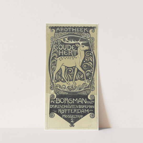 Vignet Apotheek 't Goude Hert, Rotterdam by Richard Nicolaüs Roland Holst