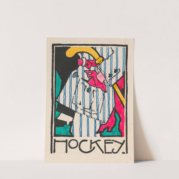 Vignet Este, unterhalb der Baunkronen ein Reigen drei Putten by Hans Thoma