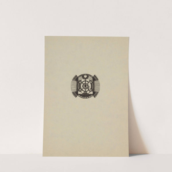 Vignet voor een huwelijks-annoncekaart (1925) by Karel de Bazel