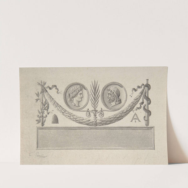 Vignette with Two Portrait Medallions by Charles Percier