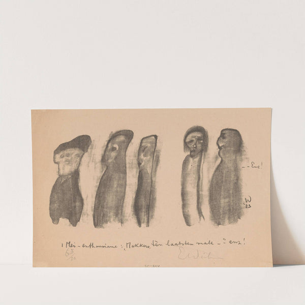 Vijf figuren op de Dag van de Arbeid (1923) by Erich Wichmann