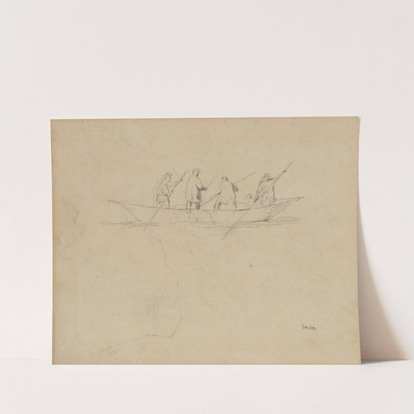 Vijf personages in een boot by James Ensor