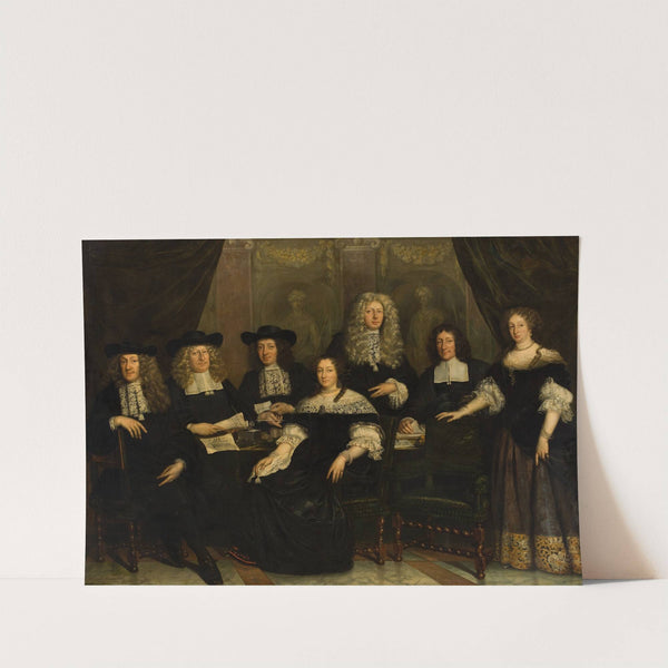 Vijf regenten en twee regentessen van het Spin- en Nieuwe Werkhuis by Jan De Baen