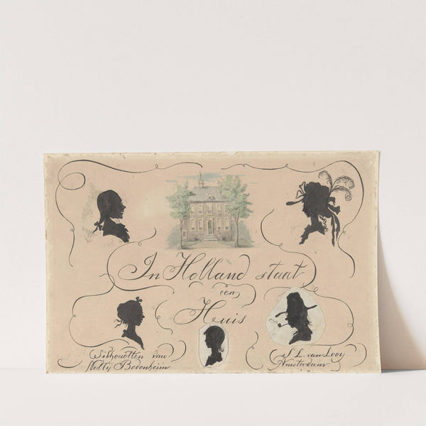 Vijf silhouetten en een huis by Nelly Bodenheim