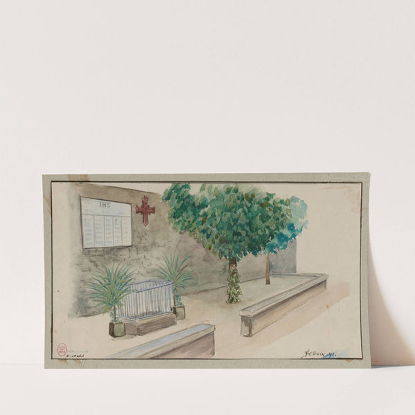 Villa des Otages mur où furent fusillés les 52 derniers otages de la Commune, rue Haxo (1895) by F. Séguin