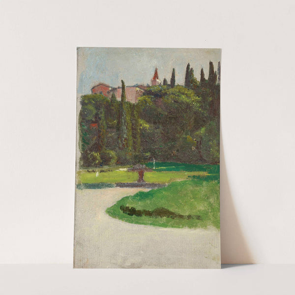 Villa d’Este in Tivoli, sketch by Aleksander Gierymski
