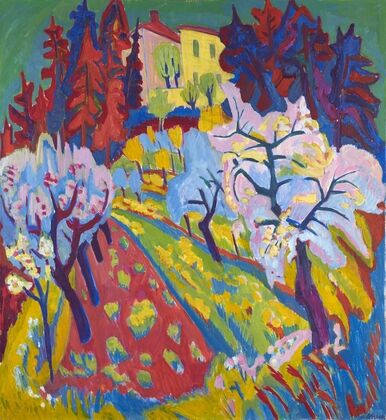 Villa Loverciana with Blossoming Trees