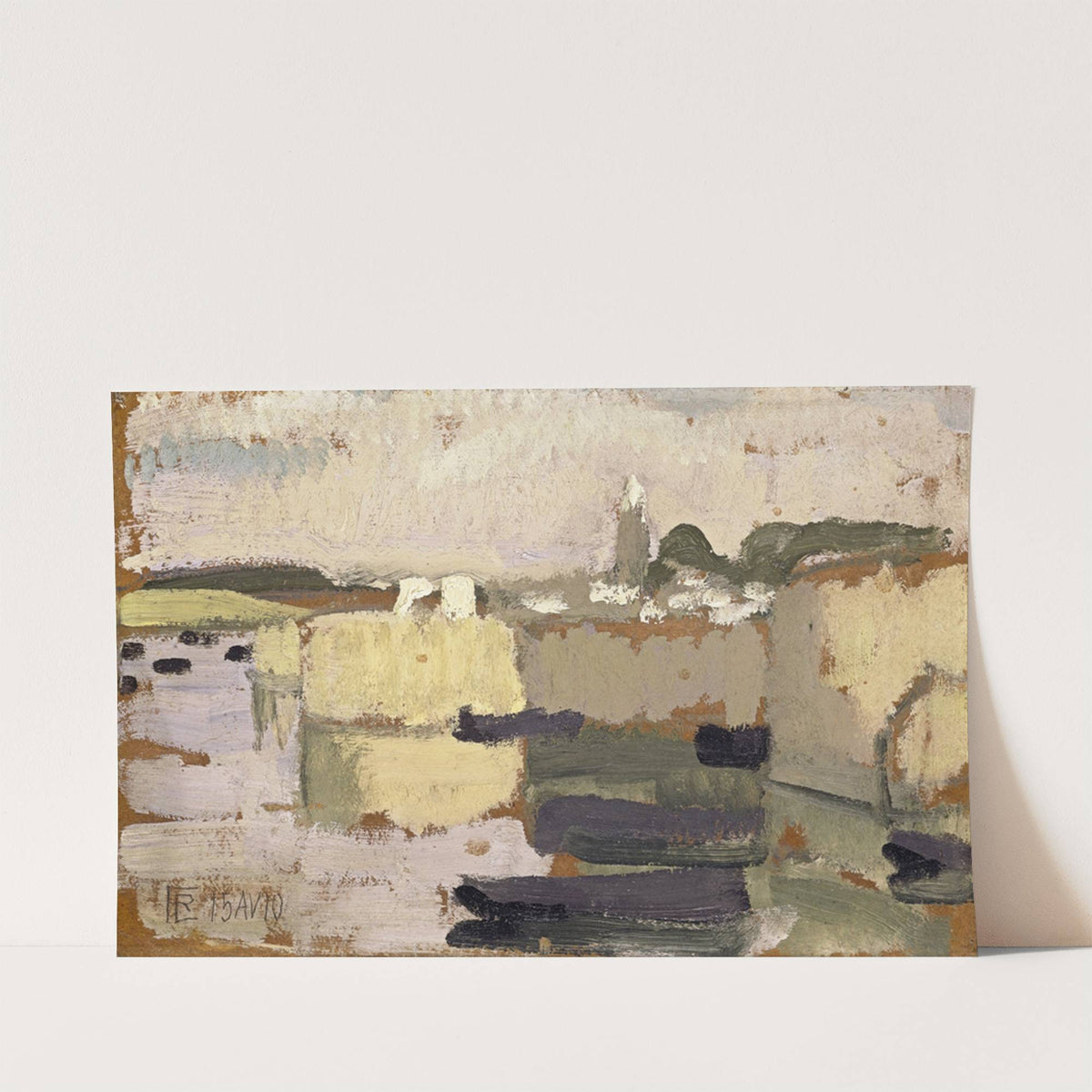 Village at the Water's Edge by Roger de La Fresnaye