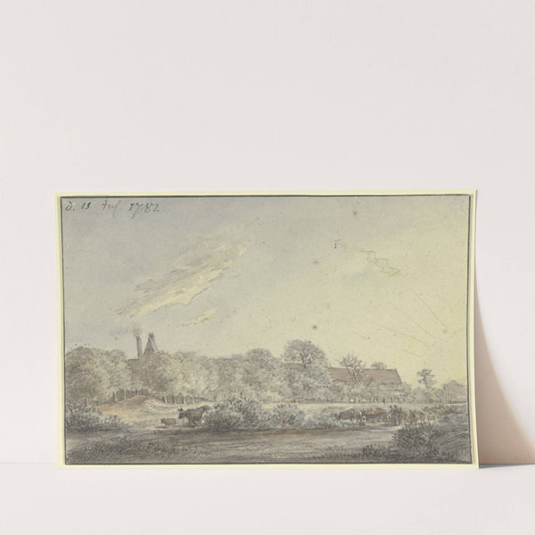 Village between trees by Johann Christian Reinhart