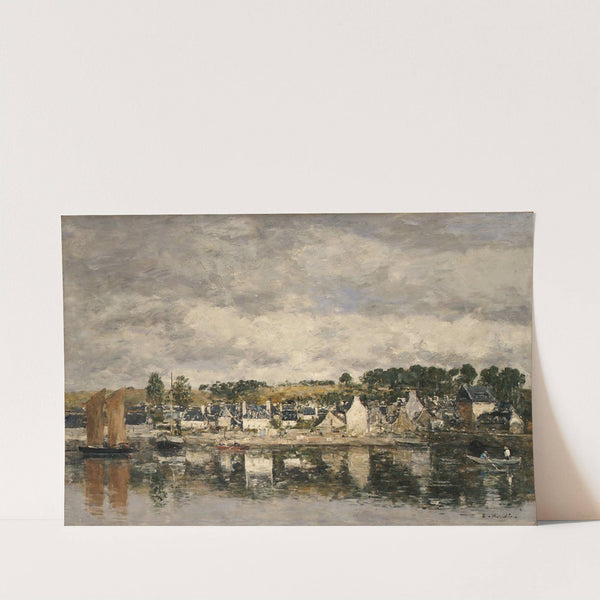 Village by a River (1867) by Eugène Boudin