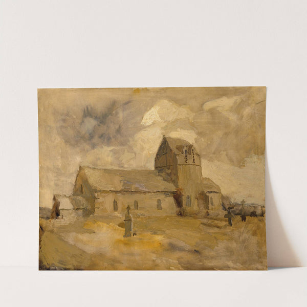 Village Church and Cemetery, Brittany by Frank Edwin Scott