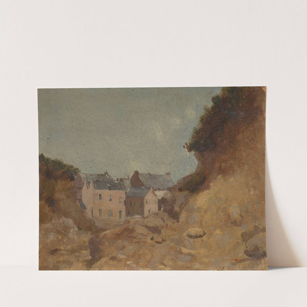 Village dans les Basses-Pyrénées by Odilon Redon