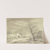 Village in the winter by Egbert van Drielst
