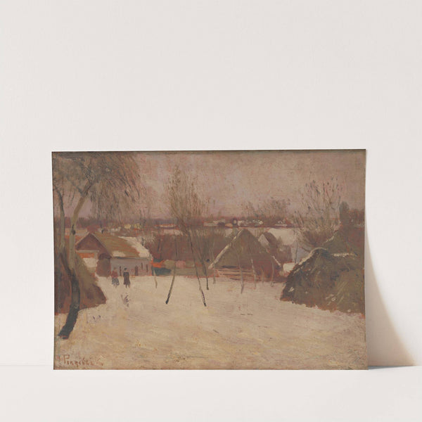 Village in Winter by Karol Pongrácz