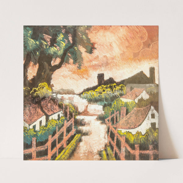 Village Landscape by Hugo Scheiber