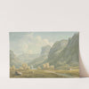 Village of Stonethwaite and Eagle Cragg, Borrowdale by John Warwick Smith