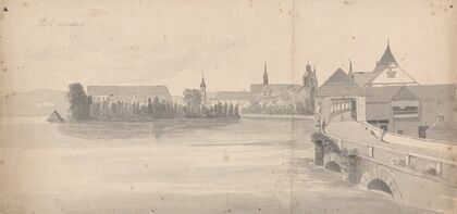 Village on a Lake (ca. 1817)