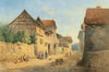 Village Road With Many Decorative Figures
