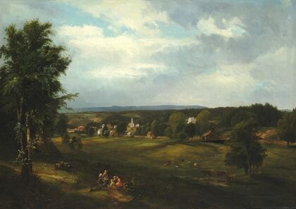Village Scene near Albany, New York — size preview