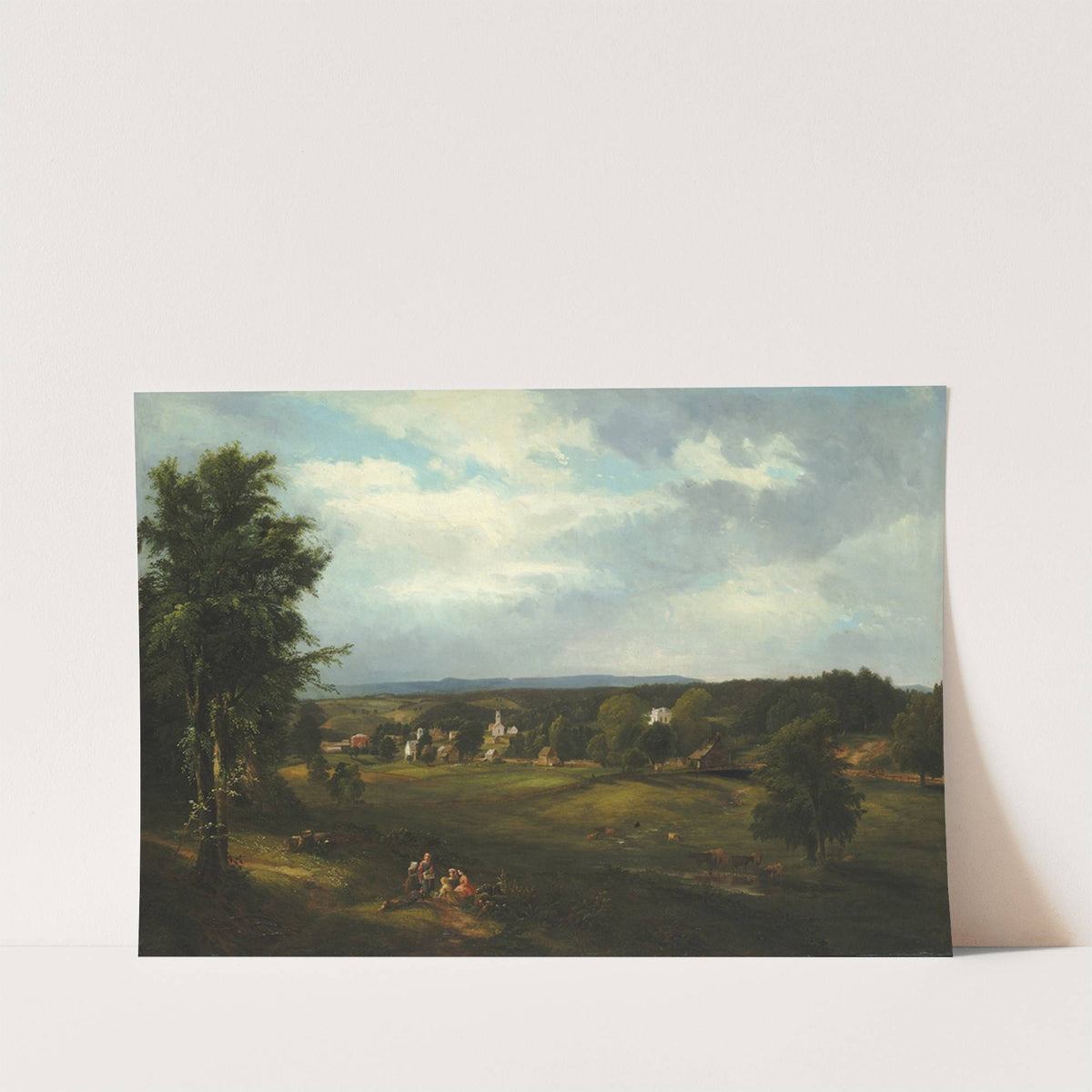 Village Scene near Albany, New York by James McDougal Hart