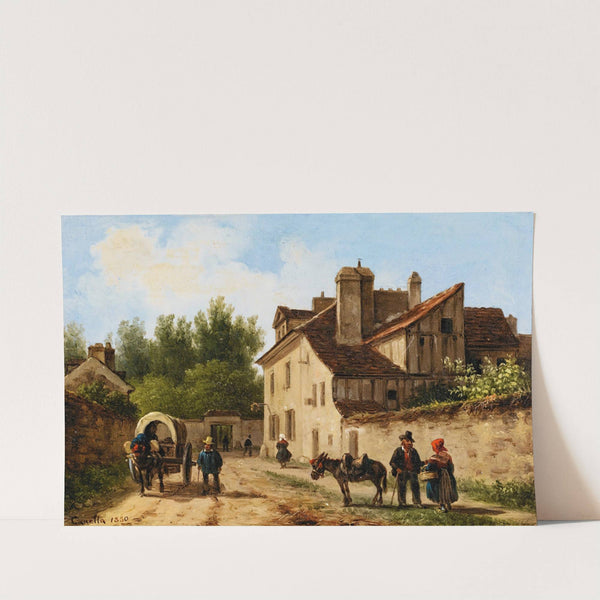 Village Street In The Suburbs Of Paris by Giuseppe Canella