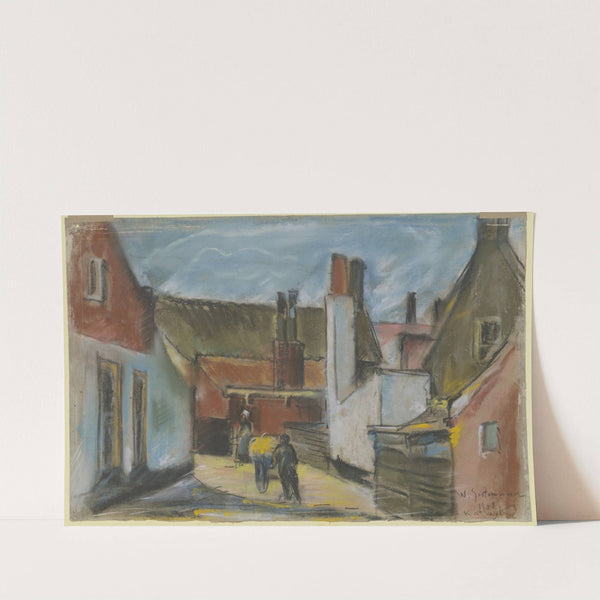 Village street with cart by Wilhelm Gutmann