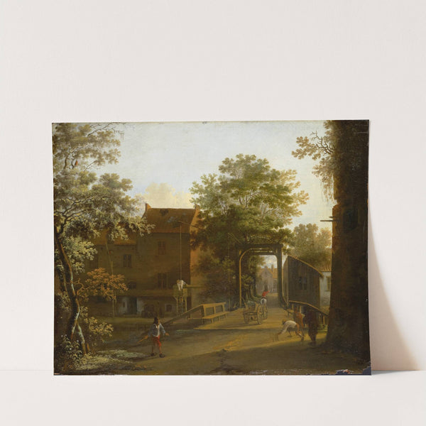 Village Street With Drawbridge by Jan Both