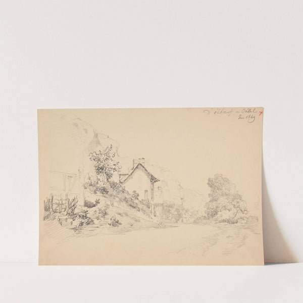 Village sur la route d'Elboeuf à Oissel by Jacques-Raymond Brascassat