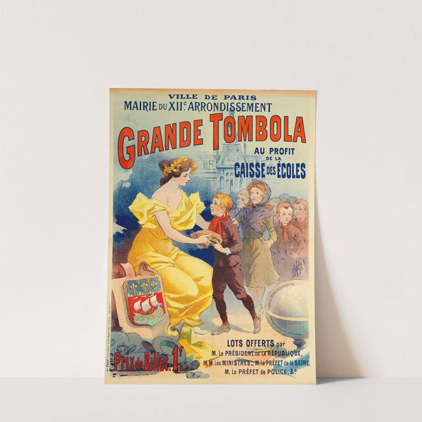 Ville De Paris Mairie Du Xiie. Arrondissement Grande Tombola Au Profit De La Caisse Des Ecoles (1895) by Lucien Lefèvre