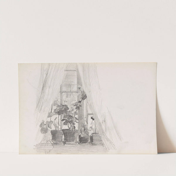 Vindu med blomster by Signe Scheel