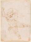 Vinget putto med trefork