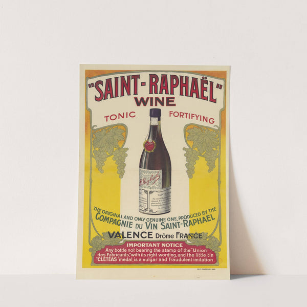 Vino Saint – Raphaël tonico, reconstituyente. Valence, Drôme (1913) by Imp. F. Champenois