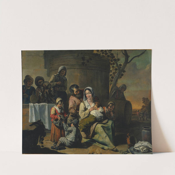Vintage Scene (1650s) by Le Nain family