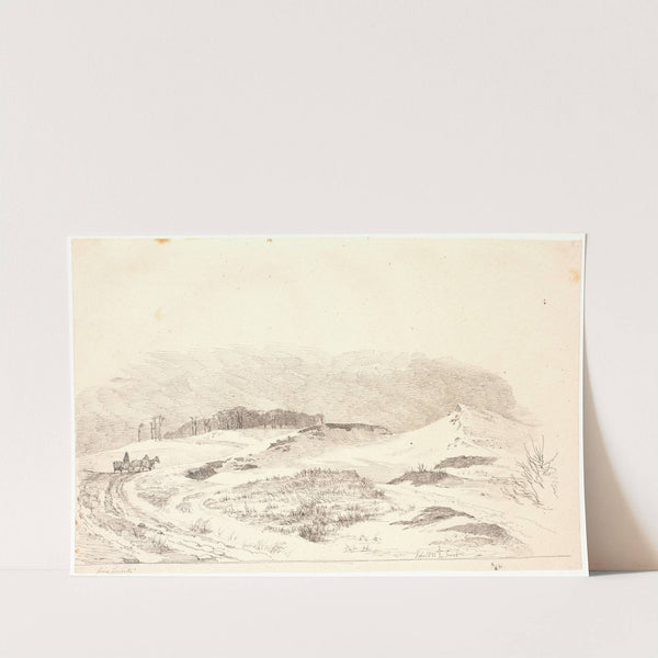 Vinterlandskab i nordsjællandsk karakter by Johan Thomas Lundbye