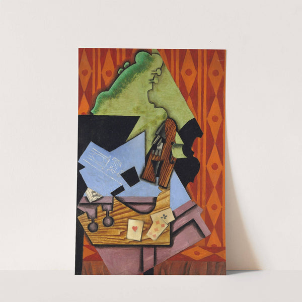Violin and Playing Cards on a Table by Juan Gris