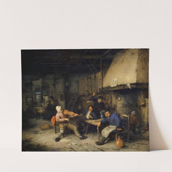 Violin Player and Drinking Farmers in a Tavern II (1663) by Adriaen van Ostade