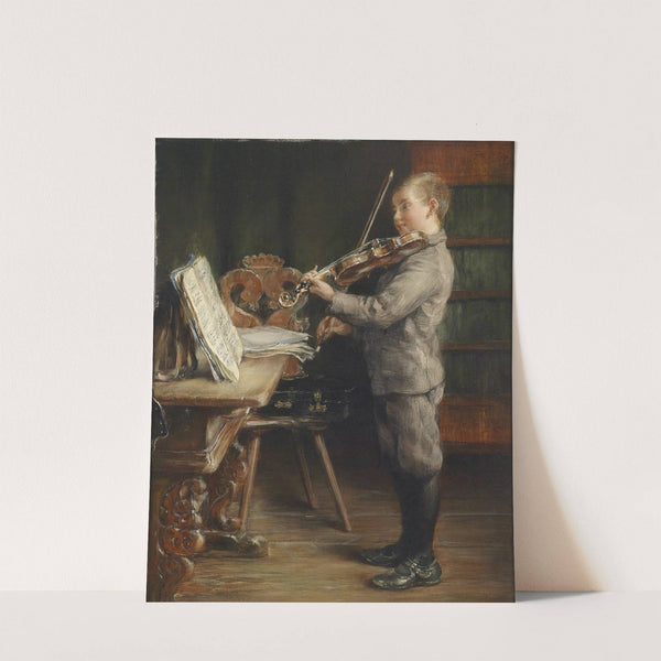 Violine spielender Knabe by Otto Piltz