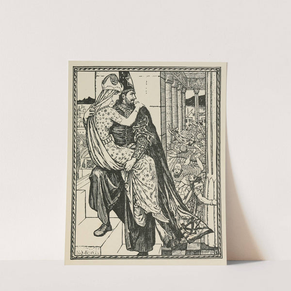 Virgilius the Sorcerer carries away the Princess of Babylon by Henry Justice Ford