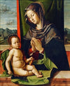 Virgin adoring the child