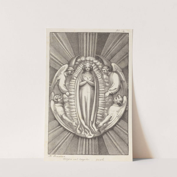 Virgin and Angels, a Key Stone in York by Maria Denman