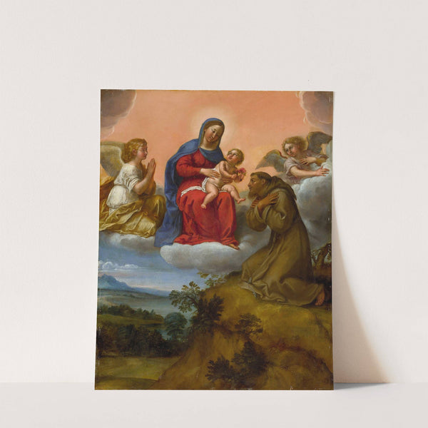 Virgin and Child Adored by Saint Francis (c. 1606) by Francesco Albani