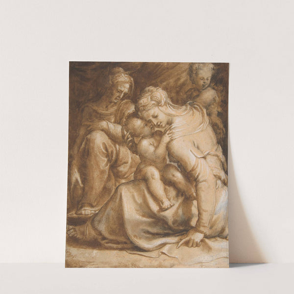 Virgin and Child with Saint Anne and John the Baptist (ca. 1550) by Francesco de''' Rossi