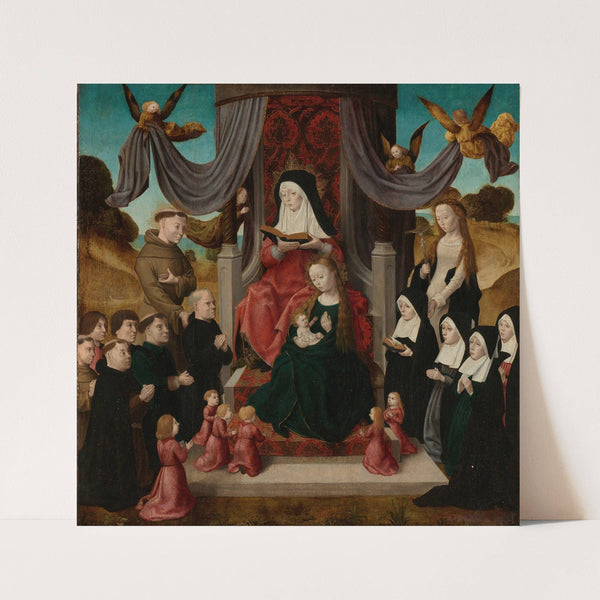 Virgin and Child with Saint Anne and Saints Francis and Lidwina, with Donors (Anna Selbdritt) by Master of the Saint John Panels